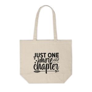 Just One More Chapter Custom Canvas Tote Bag